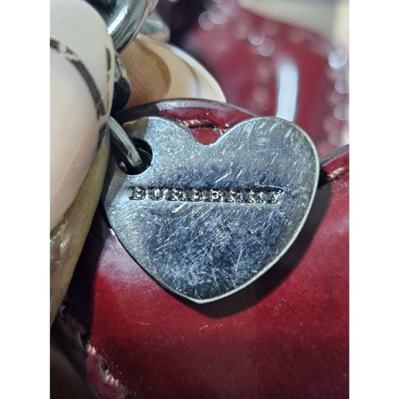 Authentic BURBERRY Supernova Check Canvas Heart Tote Bag - Picture 5 of 11